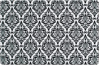 Zeller tafel placemats - barok print - zwart - 43,5 x 28,5 cm - Vintage onderleggers