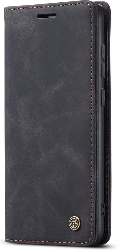 Casemania Hoesje Geschikt voor Samsung Galaxy XCover 7 - Charcoal Gray - Dunne Portemonnee Book Case - Slim Wallet Case met Pasjeshouder