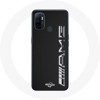Oppo A53 Amg-behuizing met carbontextuur zwart