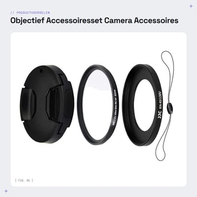 Dailygoods - Objectief Accessoiresset - Camera Accessoires - 4-delig - Geschikt voor RX100 - UV-filter en Objectiefdop - Inclusief Objectiefadapter
