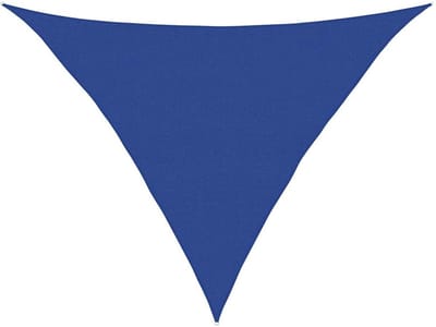 vidaXL - Zonnezeil - 160 - g/m² - driehoekig - 5x5x6 - m - HDPE - blauw