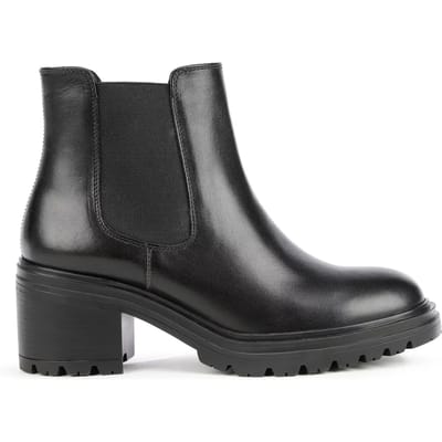 Vrouwelijke leren en elastische nylon boots   Geox Damiana