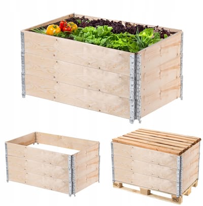 Kadax Verhoogde Kweekkast Hout 120x80cm - Set van 3 stuks