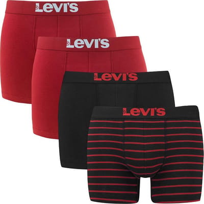 Set van 4 Levis SOLID BASIC & VINTAGE STRIPE BOXER boxershorts, ondergoed voor heren