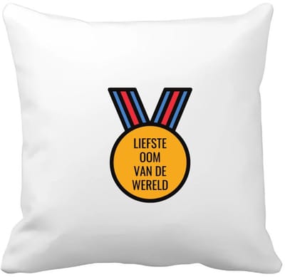 Akyol - liefste oom van de wereld Kussen hoes - Oom - de liefste oom - verjaardagscadeau - verjaardag - cadeau - cadeautje voor oom - oom artikelen - kado - geschenk - gift - 40 bij 40 cm