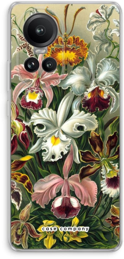 Case Company® - Hoesje geschikt voor Oppo Reno 10 Pro hoesje - Haeckel Orchidae - Soft Cover Telefoonhoesje - Bescherming aan alle Kanten en Schermrand