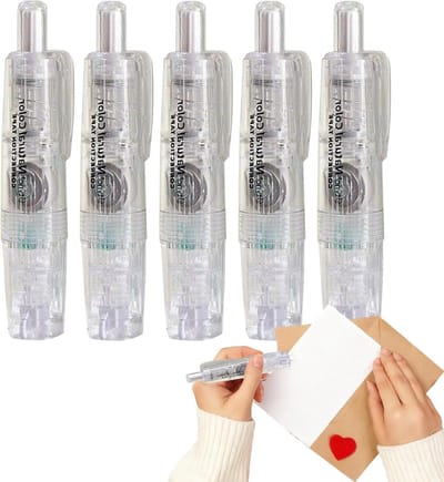 Dubbelzijdige Plakbandroller - Lijmroller Set - Knutselen en Scrapbooking - Glad Rollen met Precisie - 5 Stuks - Kleurverloop