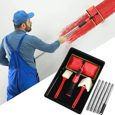 Verf Pad Applicator Set voor Muren en Vlakke Oppervlakken met Verlengpaal