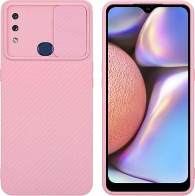Cadorabo Hoesje geschikt voor Samsung Galaxy A10s / M01s in Bonbon Roze - Beschermhoes van flexibel TPU-silicone Case Cover en met camerabescherming