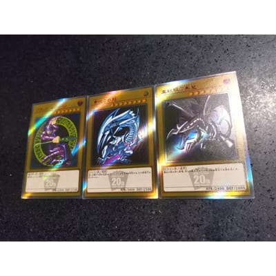 3 stuks/set Yu-gi-oh! Blauwe-Ogen Witte Draak Zelfbeheersing Verzamelen Handtekening Handel Flash Card Anime Cartoon Hoge Kwaliteit Cadeau speelgoed