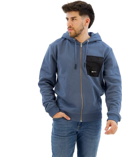 Karl Lagerfeld Jeans Reg Pocket Sweatshirt Met Rits Blauw M Man