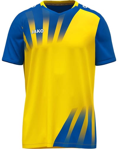 Jako Vintage Shirt Korte Mouw Heren - Geel / Royal | Maat: S