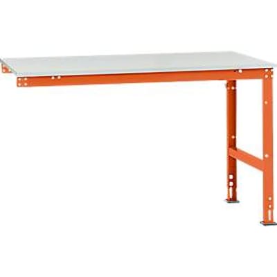 Manuflex aanbouwtafel UNIVERSAL Standaard, tafelblad melamine, 1500 x 1000, roodoranje