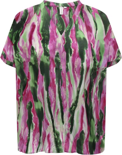 ONLY CARMAKOMA CARNATA DODIE IN ONE V-NECK TOP WVN Dames Top - Maat 48