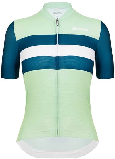 Santini Eslk Bengal Korte Mouw Wielertrui Groen L Vrouw