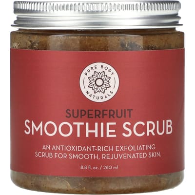 Pure Body Naturals Smoothie Scrub, Superfruit, 250 ml (260 ml) brown