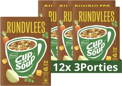 Knorr Cup A Soup - Rundvlees - zonder smaakversterkers, kleurstoffen en conserveermiddelen - 36 Porties