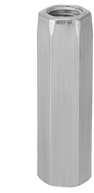 Dailygoods- Zeskantmoer 5st - Koolstofstaal - Gegalvaniseerd - M10 * 50/14 - Schroefdraadbevestigingen - Lange Zeshoekige Moer - Moeren