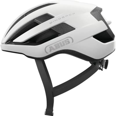 Fietshelm ABUS WINGBACK polar white L - 57-61 cm - wit - Geschikt voor gebruik op racefietsen - gravelbikes - 270 g