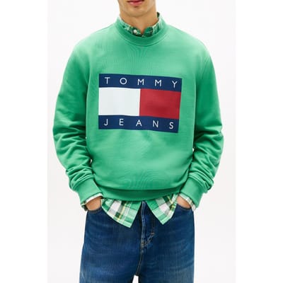 Tommy Hilfiger Regular Big Flag Bahama Green Größe: XS | Pullover Outlet | Herren | Grün