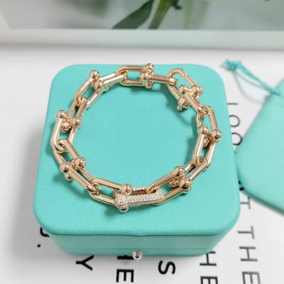 Alledaagse Elegante Armband Spanningzetting 0.3ct Zirkonia Geschikt voor Gevoelige Huid 18cm blue