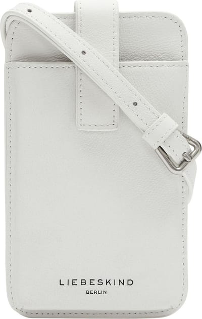 LIEBESKIND BERLIN Leren Telefoontasje Schoudertas Harris Mobile Pouch Cream White Crème