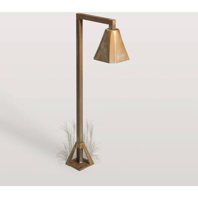 Moretti Luce LED sokkellamp Silva Frame, 50 x 19 cm, antiek messing