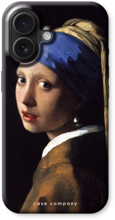 Case Company® - Hoesje geschikt voor iPhone 16 hoesje - The Pearl Earring - Tough Case - Maximale Bescherming alle Kanten en Schermrand