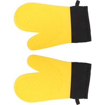 2 Stuks Ovenwanten Silicone Hittebestendig Waterdicht Verdikt Geribbeld Ovenwanten Keukenaccessoires