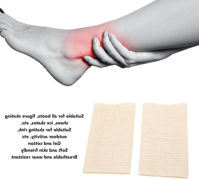 Ankle Gel Mouwen voor Schaatsen en IJshockey, Bescherming voor Enkels, Geschikt voor Mannen, Vrouwen en Kinderen, Ideaal voor Alle Schoenen