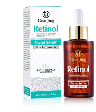 HydraGlow Retinol Serum 40 ml - retinol gezichtsserum met niacinamide, hyaluronzuur en vitamine E - anti age serum tegen rimpels, fijne lijntjes, pigmentvlekken en grove poriën - olie vrij, hydraterend en huidvernieuwend