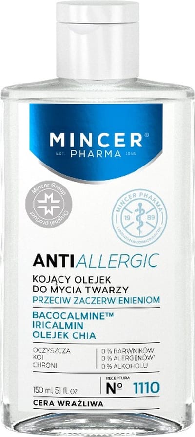 Antiallergische verzachtende gezichtswasolie tegen roodheid nr.1110 150ml