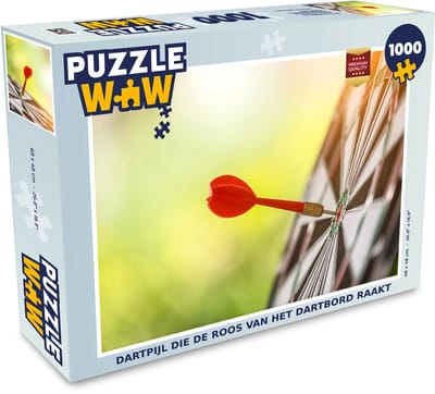 Puzzel Dartpijl die de roos van het dartbord raakt - Legpuzzel - Puzzel 1000 stukjes volwassenen