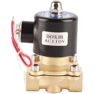 AC110V Messing Elektrische Magneetklep 12in NPT Normaal Gesloten voor Water Lucht Gas Diesel
