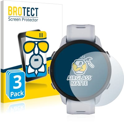 BROTECT - Screenprotector voor Garmin Forerunner 955 - Folie Beschermfolie Beschermglas matte 3 Stuks