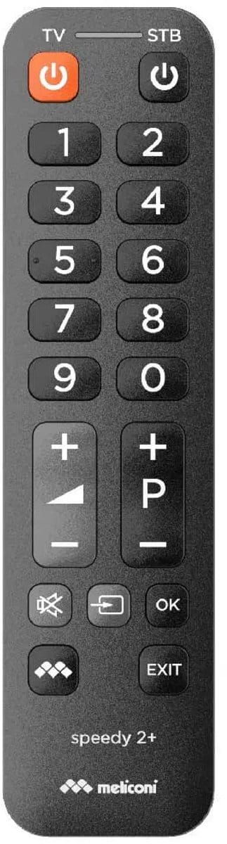 Meliconi Speedy 2+ afstandsbediening IR Draadloos TV, Tv-tuner, TV set-topbox Drukknopen