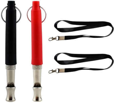 Dailygoods- Hondenfluitje Ultrasoon - 2 Stuks - Geluidsloos - Verstelbaar - Lichtgewicht - Compact Formaat 8 cm - Fluitje