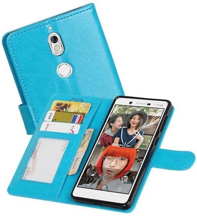 Hoesje Geschikt voor Nokia 7 - Portemonnee hoesje booktype wallet case Turquoise