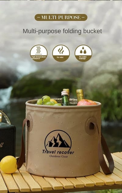 Opvouwbare Emmer - Waterproof Opvouwbaar - Draagbaar voor Kamperen - Reisaccessoire - Voor Outdoor Enthousiasten - Model 5L/10L/20L