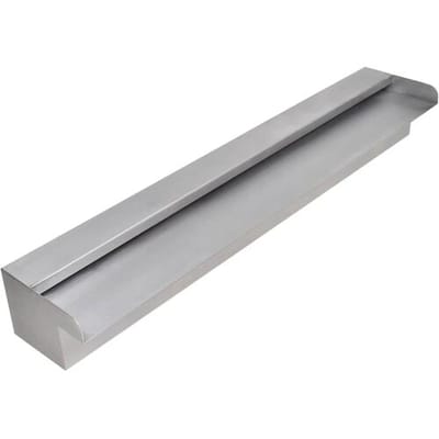 vidaXL - Zwembadwaterval - rechthoekig - 60 - cm - roestvrij - staal