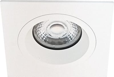 Spot Armatuur GU10 - Pragmi Rodos Pro - GU10 Inbouwspot - Vierkant - Wit - Aluminium - 93mm
