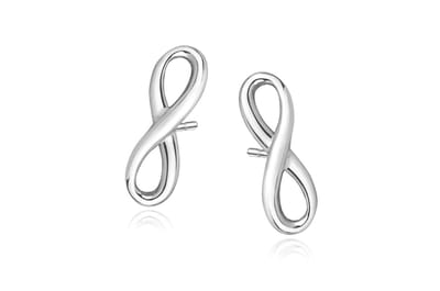 Dames oorbellen Zilver - Zilver oorbellen - Zilveren Infinity Oorstekers - Zilveren Oneindigheid Oorstekers - Amona Jewelry