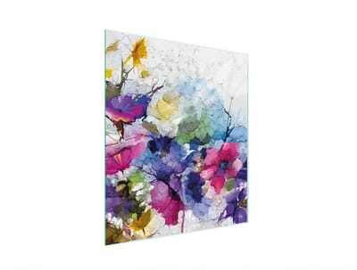 TMK ArtDeko - Snijplank - 45x52 cm - Kleur Bloemen - Glas