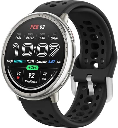 Siliconen bandje - geschikt voor Amazfit GTS / GTS 2(E) / GTS 2 Mini / GTS 3 / 4 (Mini) / Bip (S) / Bip U (Pro) / Bip Lite / Bip 3 (Pro) / GTR 42 mm / Pop (Pro) / Active (2) - zwart