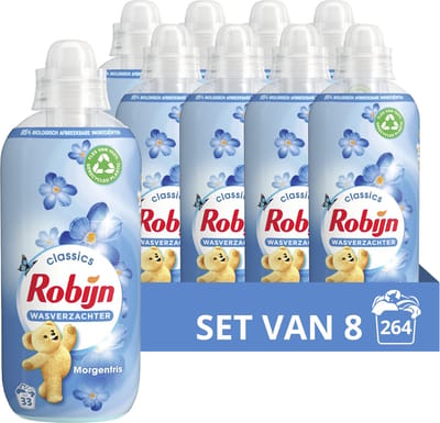 Robijn Classics Morgenfris Wasverzachter - 8 x 33 wasbeurten - Voordeelverpakking