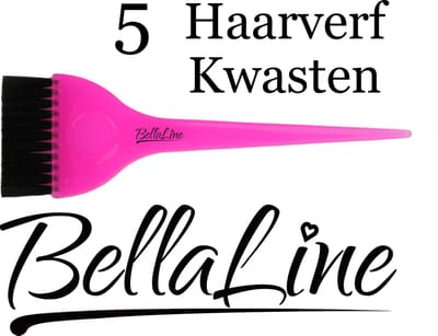 5 Stuks Haarverf Kwast roze - BellaLine - Kappers Producten - Verfkwast - Haarverf zwart - Haarkleuring Kwast - Haarverf rood - Uitgroei Verven - Haarverf borstel - haarverf blond - haarverf bruin - Haarverf blauw - Haar verf set - haarverf roze