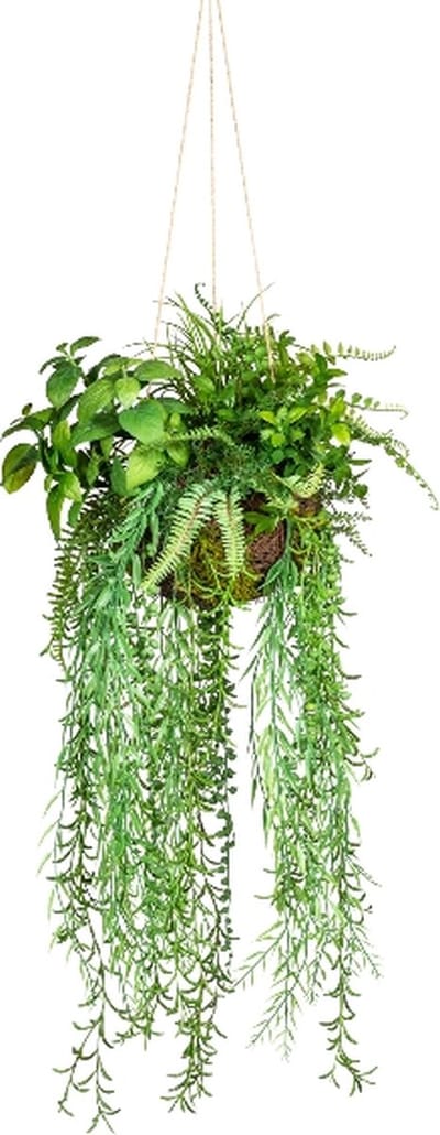 Kopu® kunstplant BOL met diverse hangplanten 80 cm - Groen