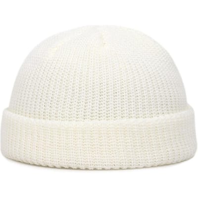 Winter Warme Mutsen Casual Korte Draad Hip Hop Hoed Volwassen Mannen Vrouwelijk Wol Gebreide Schedel Cap Elastisch Unisex One Size white