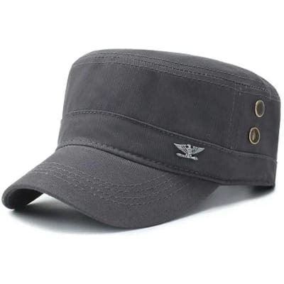 Heren Baseballpet Militaire Petten Lente Herfst Tactische Pet Heren Platte Top Katoenen Legerpet Sport Vrijetijds Petten gray