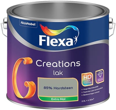 Flexa - Creations Lak Extra Mat - 85% Hardsteen - Mengverf - 2,5 L